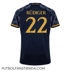 Real Madrid Antonio Rudiger #22 Segunda Equipación 2023-24 Manga Corta